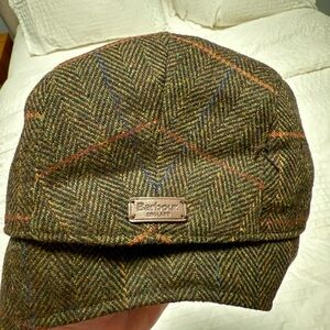 Barbour - Cheviot Herringbone Flat Cap - Olive Tartan